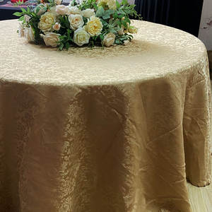Commercio all'ingrosso <span class=keywords><strong>elegante</strong></span> poliestere 120 <span class=keywords><strong>tovaglia</strong></span> rotonda Hotel decorazione di nozze Jacquard copertura del tavolo - Product Image 3