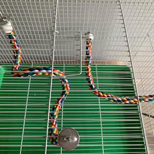 Jouet d'escalade pour oiseaux en <span class=keywords><strong>corde</strong></span> de coton, échelle spirale et <span class=keywords><strong>corde</strong></span> à mâcher pour perroquets de toutes tailles, jouet de cage suspendu durable - Product Image 3