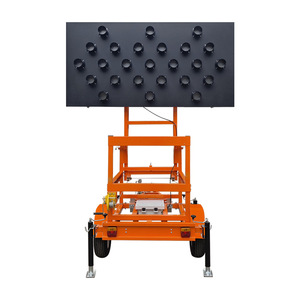 Remorque de signalisation routière à énergie solaire avec écran LED, panneau d'avertissement pliable pour travaux routiers, montage au sol, IP65 - Product Image 5