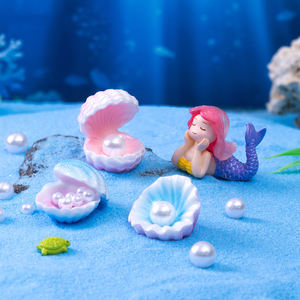 New <span class=keywords><strong>Fish</strong></span> Tank Micro cảnh tự làm trang trí Phụ kiện vỏ đại dương ngọc trai nhỏ đồ trang trí cho tóc Clip đồ trang sức làm - Product Image 3