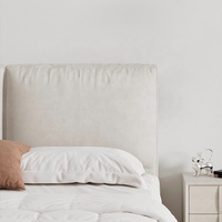 Lit Double "Soft" Zayshine de Luxe Moderne Nordique, en Velours Blanc, pour Chambre Parentale, Tailles Queen et King (1.5 et 1.8 Mètres), Grand Format avec Rangement