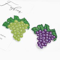 Patchs thermocollants en feutre non tissé brodés à motif de raisins pour accessoires de vêtements pour enfants, accessoires DIY pour chaussures et sacs