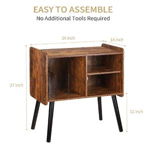 <span class=keywords><strong>Meuble</strong></span> de rangement moderne et écologique pour tourne-disque en bois, avec pieds en hêtre, pour chambre, salon et maison - Product Image 3