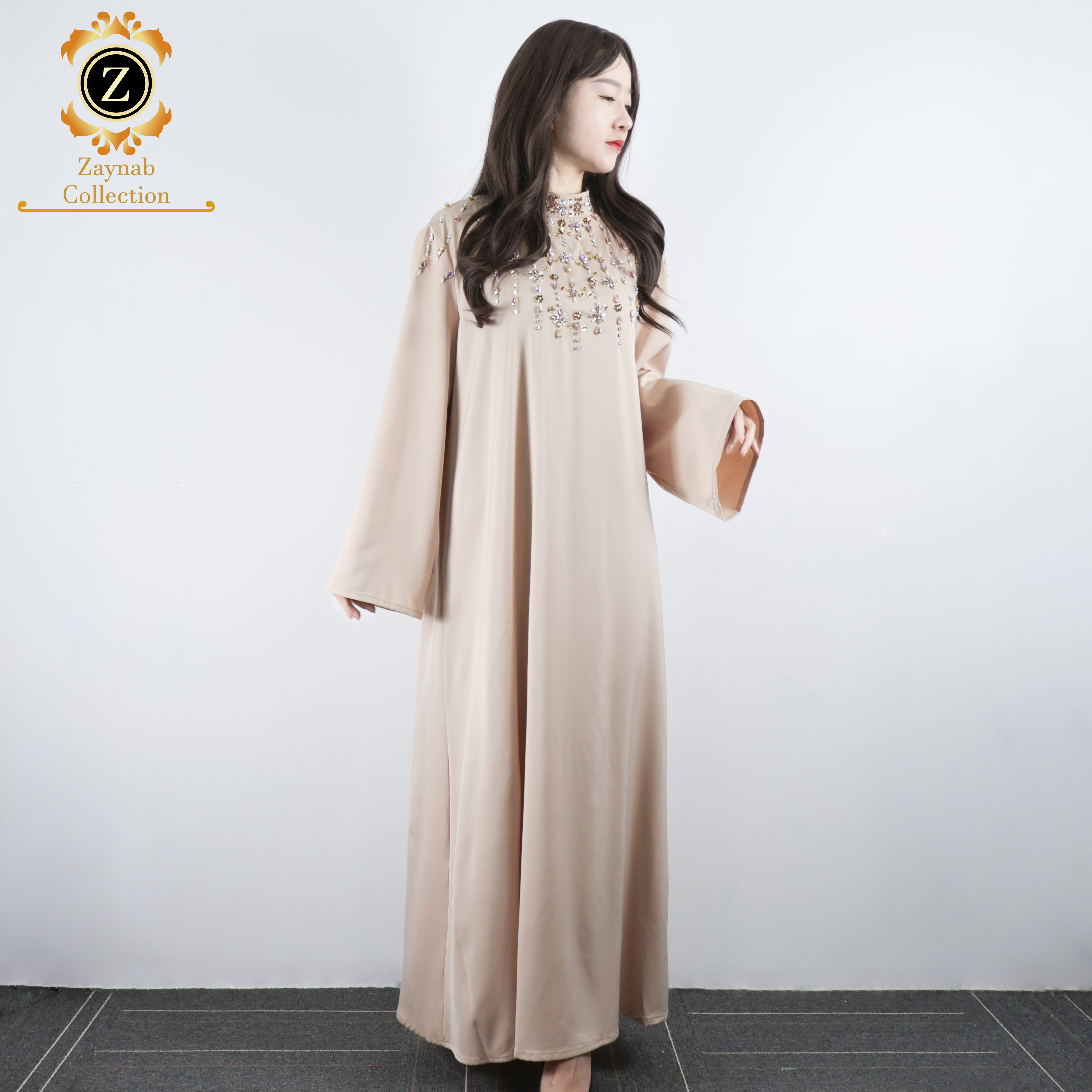 chinese dress ladies BWOQI Dubai Arabic Muslim Abaya Dress for Women Moroccan Kaftan Hooded Robe  Turkish Islamic Jalabiya Long Sleeve Satin Islamic Arab Maxi Dress main image 0