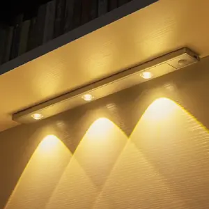 30cm cơ thể con người đèn cảm ứng Dimmable LED dưới tủ đèn pin trong nhà Powered cảm biến chuyển động không dây LED tủ quần áo ánh sáng