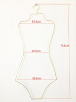 Cintres de maillot de bain en métal doré Bestiform OEM pour femmes, cintres de forme corporelle pour vêtements, cintres personnalisés de haute qualité