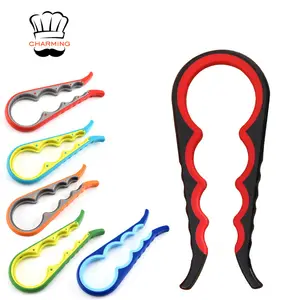 Gadget da cucina 2019 Amazon 4 in 1 Multifunzione di Gomma di One Touch Universale Regolabile Facile Presa Torsione Bottiglia Jar Opener