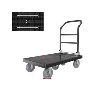 Plate-forme de <span class=keywords><strong>chariot</strong></span> d'entrepôt <span class=keywords><strong>pliable</strong></span> en usine robuste de 550 <span class=keywords><strong>kg</strong></span> chariots et chariots à poussoir à main pliants - Product Image 1
