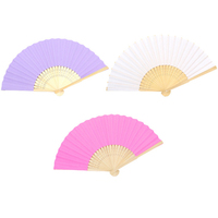 Ventilateurs à main pliants en papier bambou personnalisés pour la peinture et la modélisation de cadeaux promotionnels