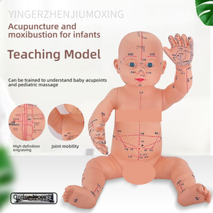 Modelo de simulación de acupuntura de PVC para bebés y niños, muñeca de entrenamiento de masaje pediátrico de acupuntura General para ciencia médica - Product Image 4