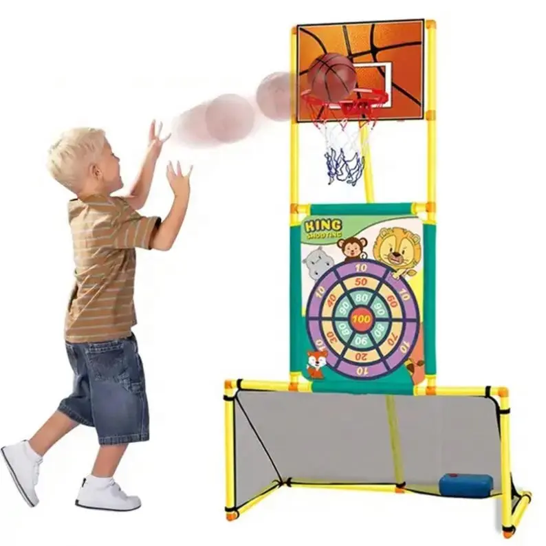 3 In 1 Kinderen Richten Zich Op Plakkerig Balbord Basketbalspeelgoed Voor Kinderen Indoor Basketbalspel Speeltje Met Plakkerige Ballen Dart