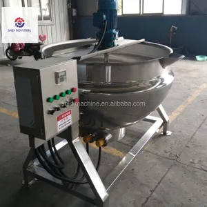 Double mixer Jacketed Boiler cooking machine for Jacketed Kettle by LPG gas