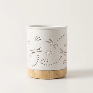 Diffuseur d'Huiles Essentielles en Céramique de Luxe en Gros avec Base en Bois, Papillon Sculpté, Cadeau pour la Maison, le Spa, le Yoga - Product Image 6