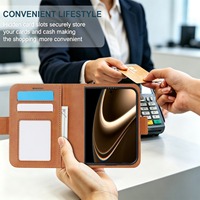 Étui de téléphone en cuir détachable 2 en 1 avec blocage RFID, porte-cartes, couverture rabattable avec aimant pour iPhone Duo 18 Fold