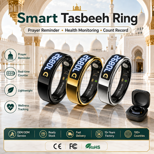 Bague de prière islamique intelligente professionnelle avec compteur de Dhikr vibrant et batterie rechargeable pour la dévotion et le culte - Product Image 2