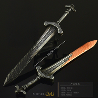 Épée Gargoyle de jeu Elden Ring, version étui en cuir 30CM, modèle d'arme entièrement métallique, cadeau pour garçon, ornement, accessoire de cosplay