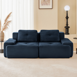 82" <b>Modern</b> L-Shaped Modular Sectional <b>Sofa</b> for Living Room, Corduroy Fabric, 2-Seater Couch with Deep Seat - Product Image 2