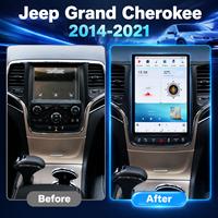 Autoradio Tesla style 12,1 pouces pour Jeep Grand Cherokee 2014-2021 Snapdragon 665 CarPlay sans fil Android Auto DSP GPS