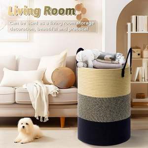 Cestas Best Choice, Cesta <span class=keywords><strong>de</strong></span> Jacinto Blanco <span class=keywords><strong>para</strong></span> <span class=keywords><strong>Ropa</strong></span> <span class=keywords><strong>Sucia</strong></span>, <span class=keywords><strong>para</strong></span> <span class=keywords><strong>Niñas</strong></span>, Organizador <span class=keywords><strong>de</strong></span> Bolsas, Baño, Color Natural, Almacenamiento Ovalado <span class=keywords><strong>de</strong></span> Mimbre Tejido - Product Image 5