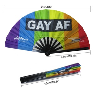 <span class=keywords><strong>Abanico</strong></span> de Mano de Bambú con Efecto Brillante de 33 cm, <span class=keywords><strong>Abanico</strong></span> de <span class=keywords><strong>Taichi</strong></span> Brillante, <span class=keywords><strong>Abanico</strong></span> Plegable para Fiestas - Product Image 5