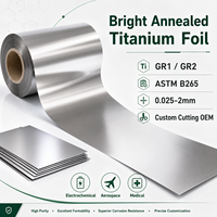 Feuille de titane recuit brillant GR1 GR2 ASTM B265 0,025-2 mm pour applications électrochimiques, aérospatiales, médicales, découpe sur mesure, OEM