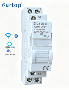 Interrupteur programmable intelligent WiFi Zigbee 20A à montage sur rail DIN pour la domotique et le contrôle des circuits électriques - Product Image 2