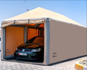 Cubierta impermeable inflable portátil Tienda de campaña para coche con bomba de aire eléctrica Material de PVC Garaje inflable sellado al aire para uso en invierno - Product Image 1