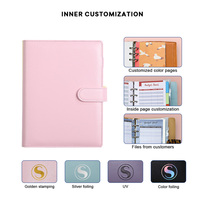 Portefeuille enveloppe à monnaie en cuir, classeur de budget imperméable, carnet à notes à carreaux, couverture de carnet en cuir