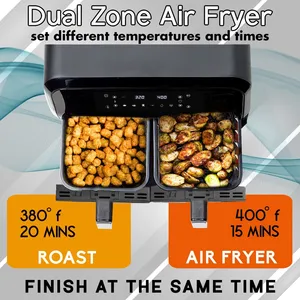 Technologie DualZone 8 en 1, friteuse à Air à 2 paniers avec 2 paniers à friture indépendants