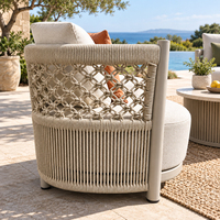 run confortable nordique Patio sectionnel Conversation canapé causeuse meubles extérieur corde aluminium jardin canapé ensembles