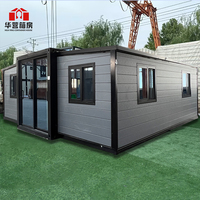 Maison conteneur extensible de luxe Granny 20 pieds 40 pieds, maison mobile préfabriquée, villa préfabriquée moderne avec panneau sandwich en acier