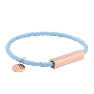 Gelang kulit gesper <span class=keywords><strong>Magnet</strong></span> ukiran 4MM lebar baja tahan karat modis yang dapat disesuaikan - Product Image 6