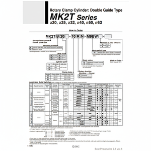 Cilindro de abrazadera rotativa SMC Pneumatics, piezas neumáticas - Product Image 1
