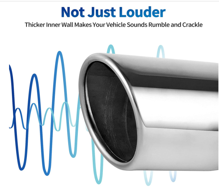 5pcs Stainless Steel Exhaust Tail Pipe Jeep Wrangler Tail Pipe Antirust Car Exterior Accessories