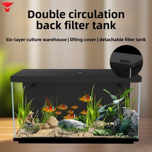 <span class=keywords><strong>Acquario</strong></span> Intelligente Changrui 25° Anniversario con Filtro Posteriore, Vasca Compatta in Vetro per <span class=keywords><strong>Tartarughe</strong></span> <span class=keywords><strong>d</strong></span>'<span class=keywords><strong>Acqua</strong></span> Dolce, Sistema di Circolazione Ecologica - Product Image 2