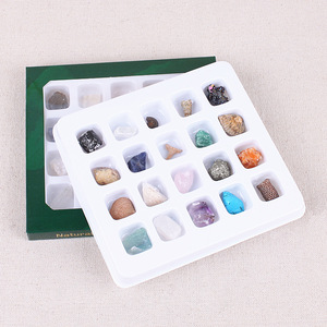 Juego de cristales curativos <span class=keywords><strong>para</strong></span> <span class=keywords><strong>principiantes</strong></span>, colección de espécimen de meditación, 20 piezas naturales, amor, piedras preciosas, arte popular, 5 cajas, joyería JSY - Product Image 3