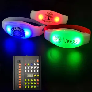 Pulsera de fiesta con luz led, brazalete de silicona controlado por control remoto, rf, DMX - Product Image 1