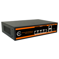Harga Pabrik Switch PoE 4 Port 10/100/1000Mbps dengan QoS & SNMP, Catu Daya 48V untuk Jaringan CCTV/Kamera IP