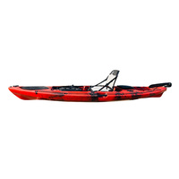 2024 nouveauté bateau de pêche en plastique de 10.5ft, kayak à pagaie de pêche en mer avec gouvernail et chaise