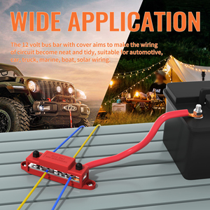Barre omnibus 12V 250A, blocs de distribution d'énergie électrique, barre omnibus à goujons M8 pour batteries, systèmes marins, automobiles et solaires - Product Image 5