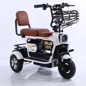 Tricycle électrique 48v20a 500w à carrosserie ouverte pour les déplacements familiaux, les personnes âgées, les loisirs, bleu, blanc, rose - Product Image 2