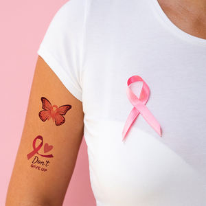 Autocollants de <span class=keywords><strong>tatouage</strong></span> imperméables temporaires personnalisés de la série Pink Ribbon Day pour hommes et femmes - Product Image 4