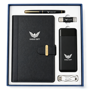 Executive Sets 3Custom Logo Power Bank <b>Large</b> Capacity Mobile Power Bank Business Souvenir Gift Box Set for Corporate - Product Image 1