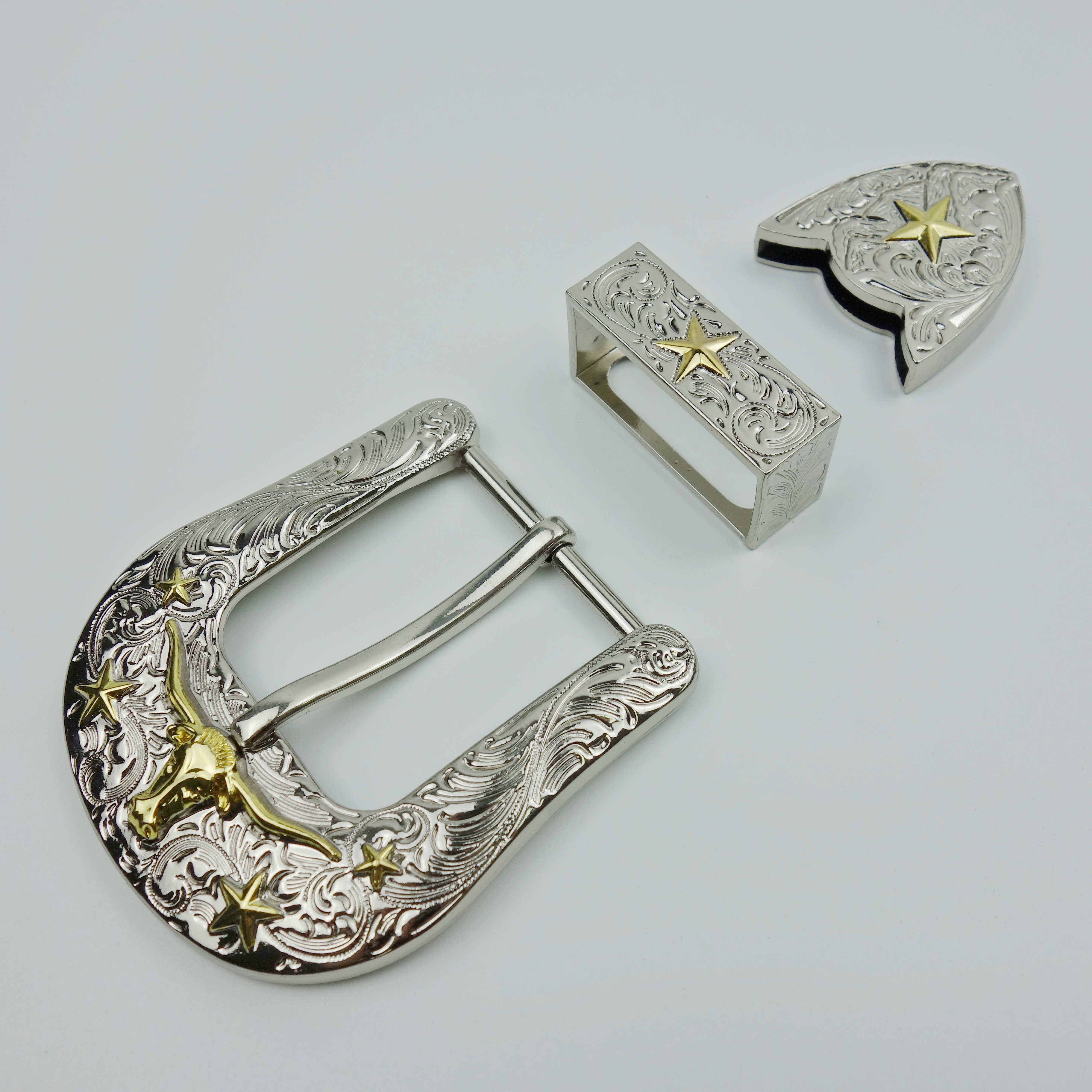 Wholesale Luxury Zinc Alloy Rhinestone Belt Buckle Custom Logo Big