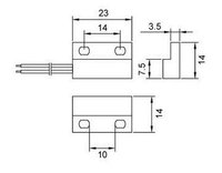 Capteurs de proximité magnétiques 5V 12V 24V Interrupteur de contact Reed de porte pour armoire et fenêtres