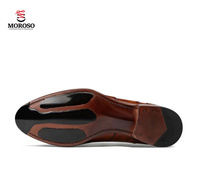 Chaussures Oxford pour hommes en cuir de veau faites à la main, semelle Goodyear, bout carré sculpté, style business