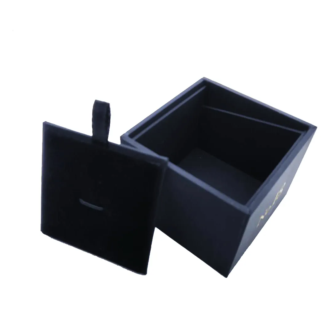 guangdong wholesale black cufflink boxes manufacturer paperboard cube box