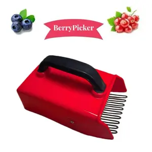 Plastic Metal Berry Pickers with Metallic Comb Reinforced Coated Teeth and Ergonomic Handle for Easier Berry Picking