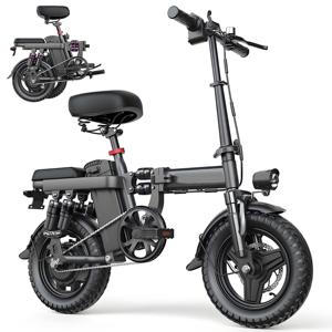 Bicicleta Eléctrica <span class=keywords><strong>Plegable</strong></span> de 14 Pulgadas, 500W, 48V, con Batería de Litio, Tamaño Mini, Venta al por Mayor, ODM y OEM - Product Image 1