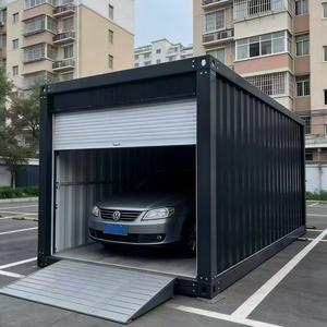 <span class=keywords><strong>Garage</strong></span> conteneur de 20 pieds avec porte <span class=keywords><strong>à</strong></span> enroulement, conteneur de stockage préfabriqué étanche pour le stationnement extérieur et le stockage de marchandises - Product Image 3
